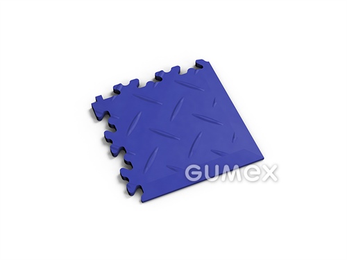 Anlaufecke FORTELOCK 2016, 7mm, 140x140mm, 92°ShA, Dessin Diamant, PVC, blau, 